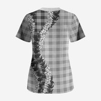 Gray Hawaii Palaka Scrub Top Hawaiian Honohono Lei LT05 - Polynesian Pride