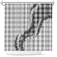 Gray Hawaii Palaka Shower Curtain Hawaiian Honohono Lei