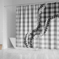 Gray Hawaii Palaka Shower Curtain Hawaiian Honohono Lei
