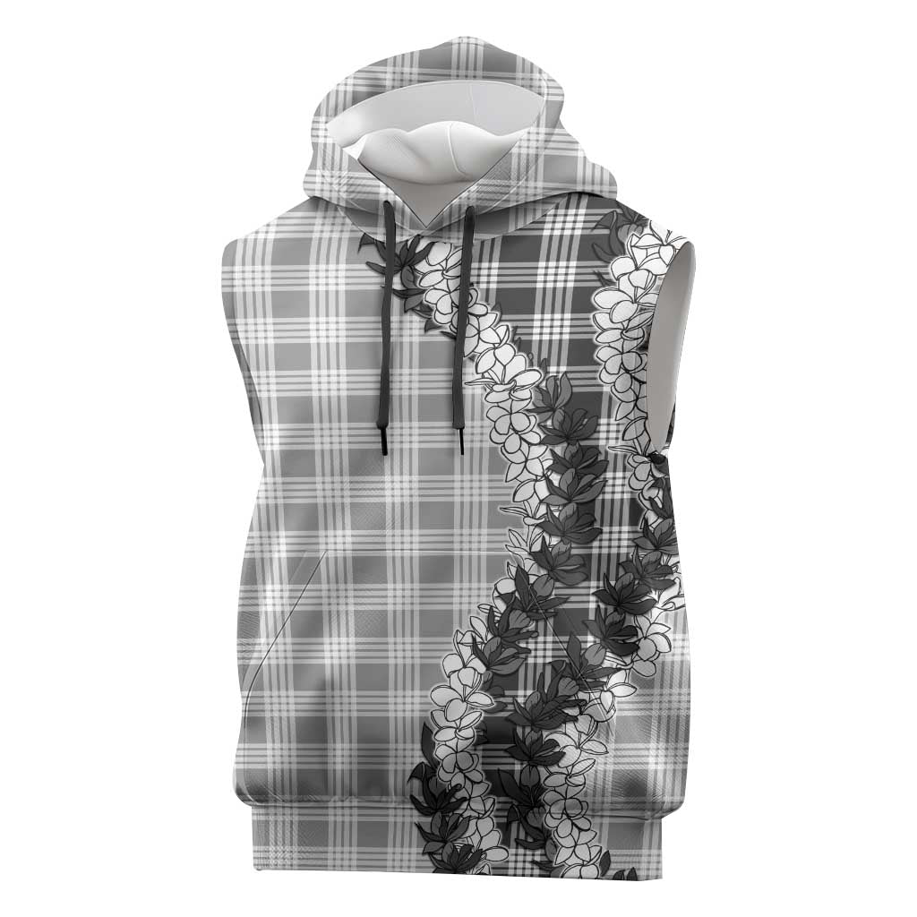 Gray Hawaii Palaka Sleeveless Hoodie Hawaiian Honohono Lei LT05 Gray - Polynesian Pride