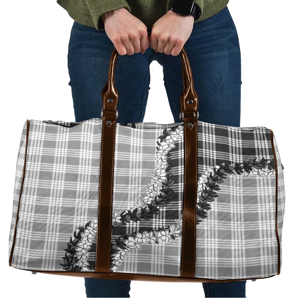 Gray Hawaii Palaka Travel Bag Hawaiian Honohono Lei LT05 Gray - Polynesian Pride