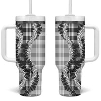 Gray Hawaii Palaka Tumbler With Handle Hawaiian Honohono Lei LT05 One Size: 40 oz Gray - Polynesian Pride