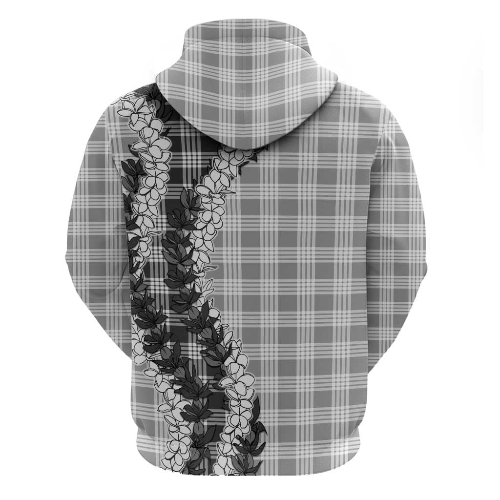 Gray Hawaii Palaka Zip Hoodie Hawaiian Honohono Lei LT05 - Polynesian Pride