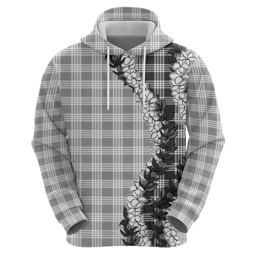 Gray Hawaii Palaka Zip Hoodie Hawaiian Honohono Lei LT05 - Polynesian Pride