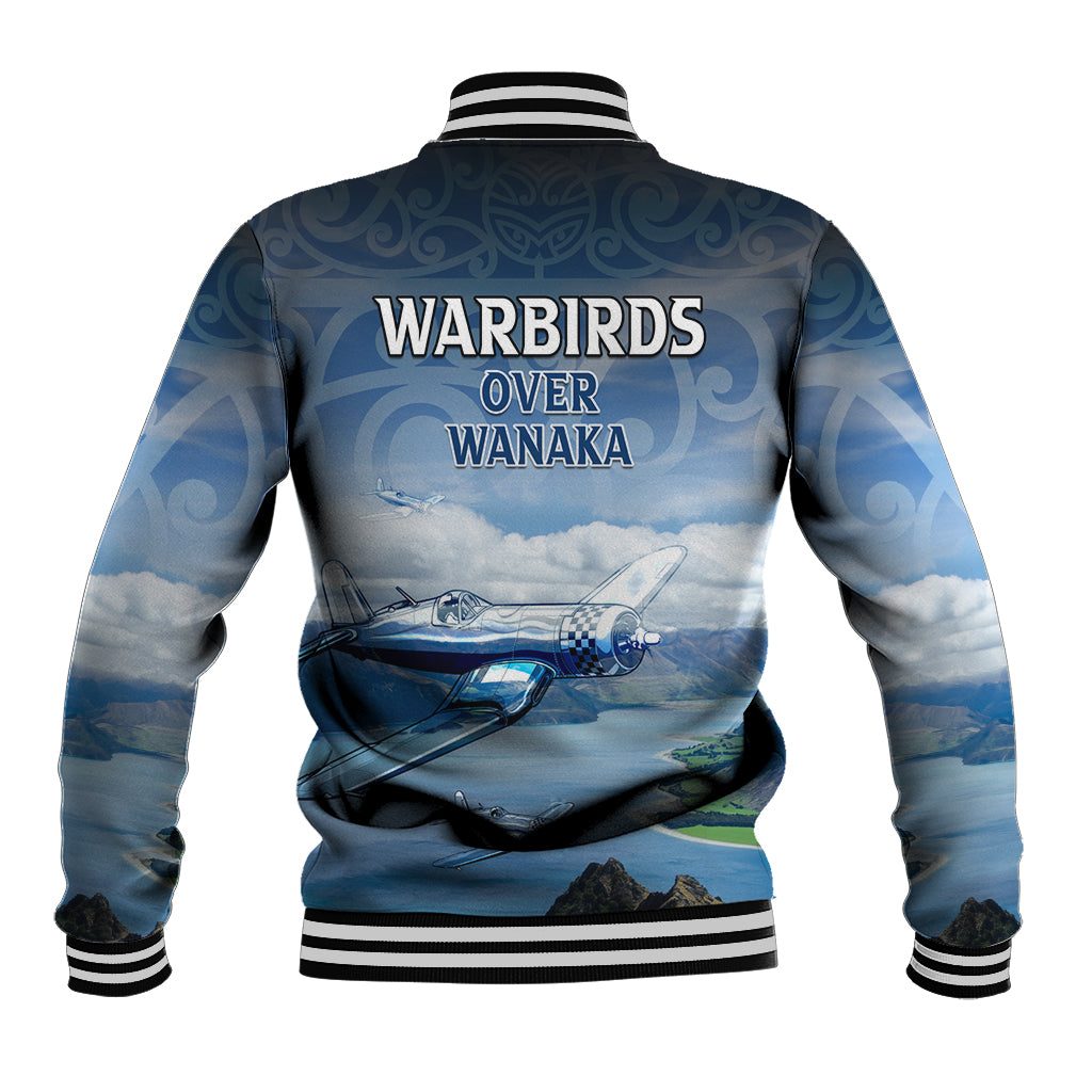 New Zealand Wanaka Air Show Baseball Jacket With Maori Pattern LT05 - Polynesian Pride