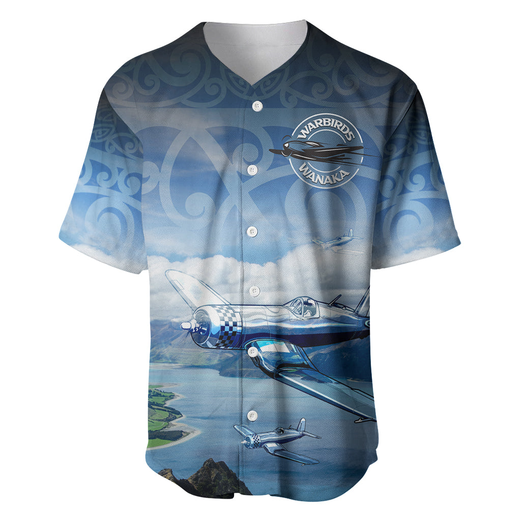 New Zealand Wanaka Air Show Baseball Jersey With Maori Pattern