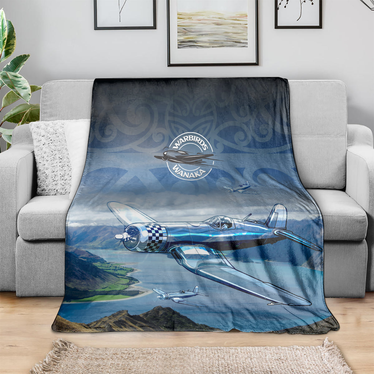 New Zealand Wanaka Air Show Blanket With Maori Pattern LT05 - Polynesian Pride