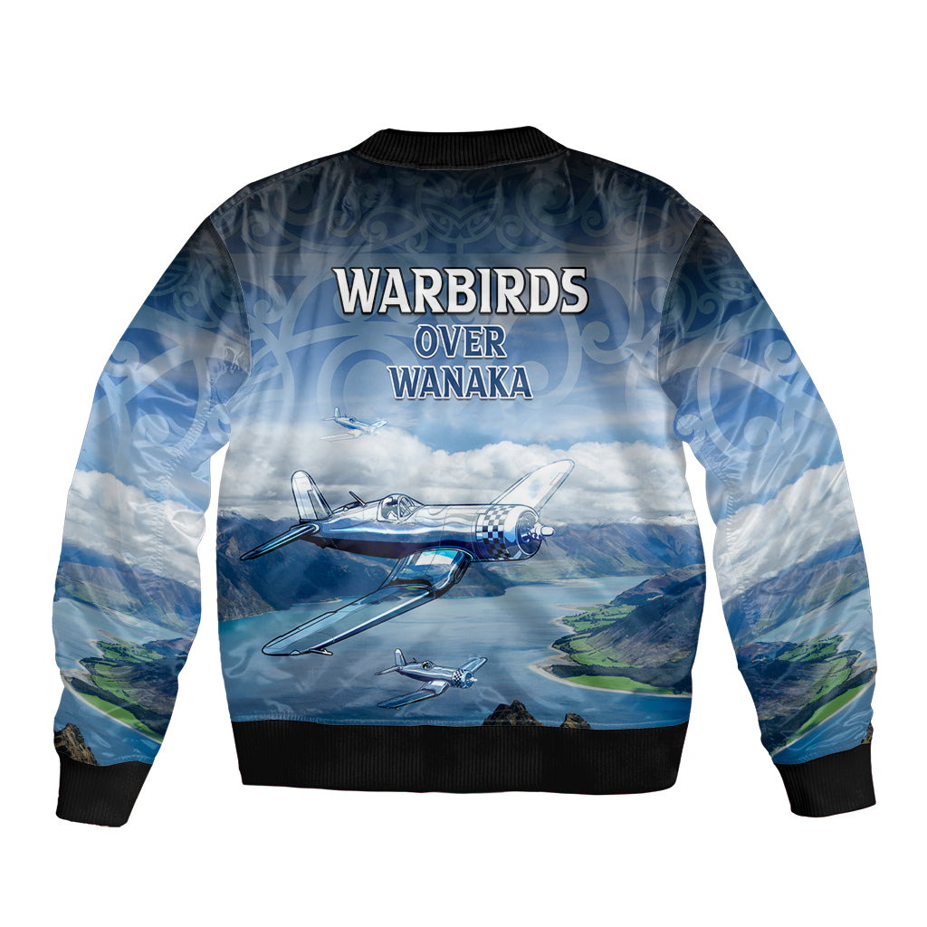 New Zealand Wanaka Air Show Bomber Jacket With Maori Pattern LT05 - Polynesian Pride