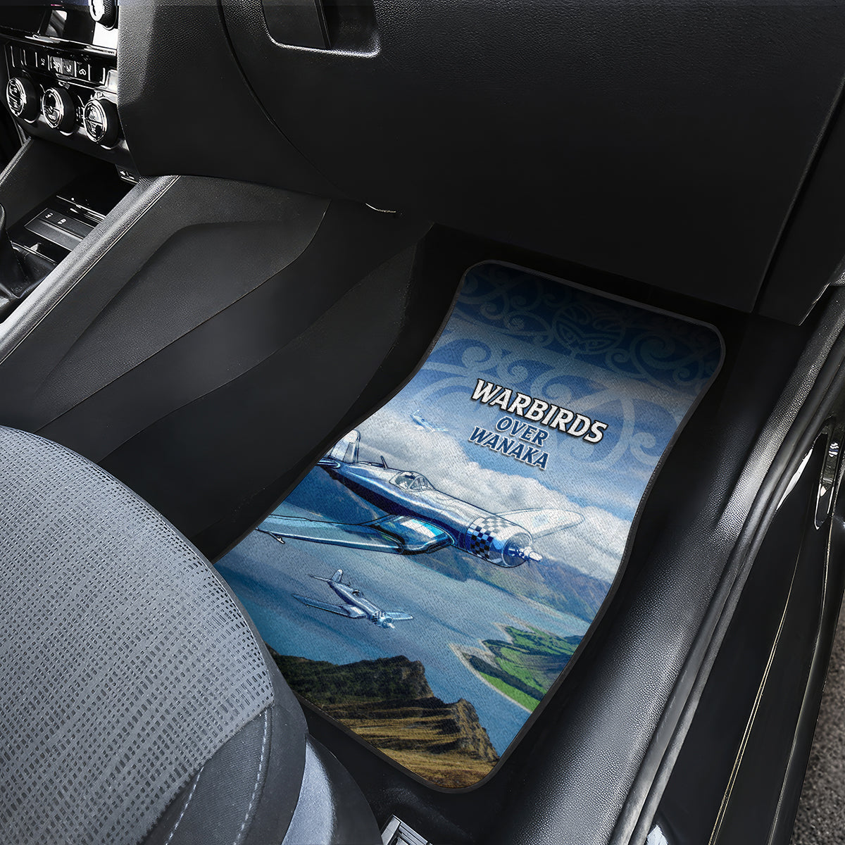 New Zealand Wanaka Air Show Car Mats With Maori Pattern LT05 - Polynesian Pride