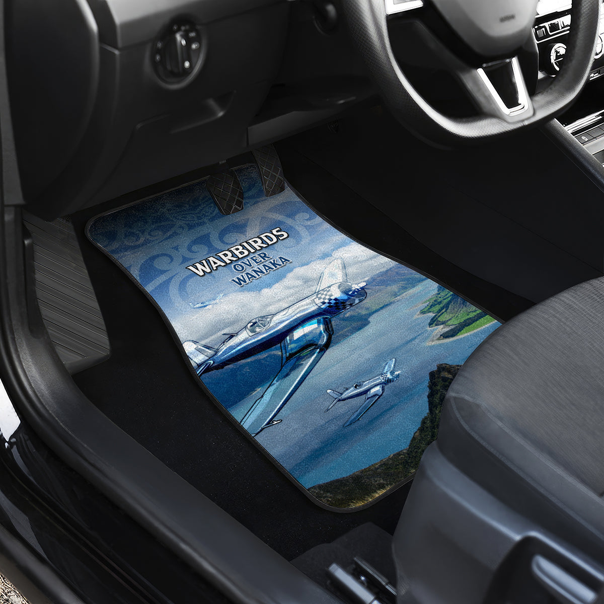 New Zealand Wanaka Air Show Car Mats With Maori Pattern LT05 - Polynesian Pride