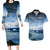 New Zealand Wanaka Air Show Couples Matching Long Sleeve Bodycon Dress and Hawaiian Shirt With Maori Pattern