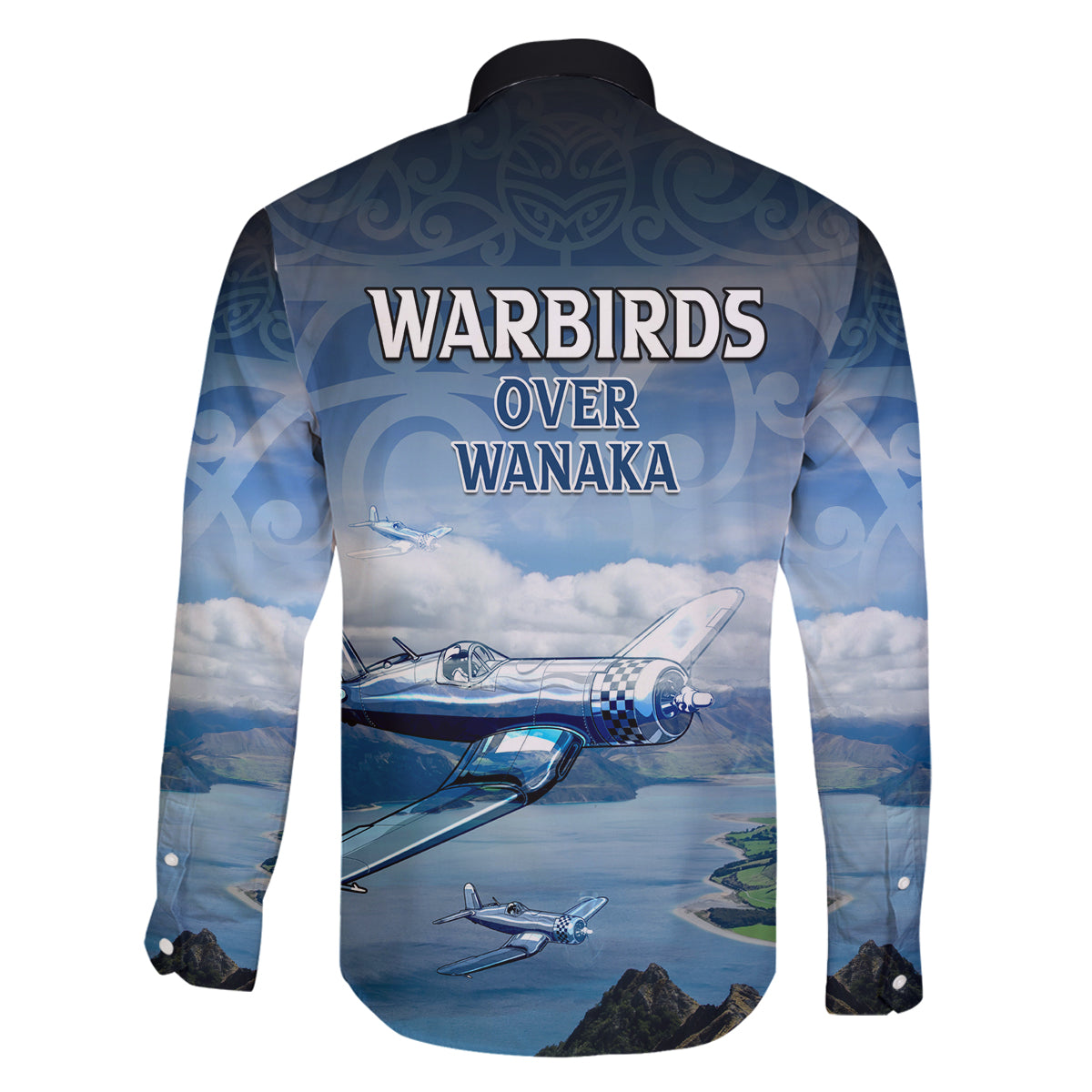 New Zealand Wanaka Air Show Family Matching Mermaid Dress and Hawaiian Shirt With Maori Pattern