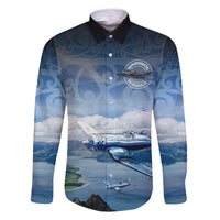 New Zealand Wanaka Air Show Family Matching Short Sleeve Bodycon Dress and Hawaiian Shirt With Maori Pattern
