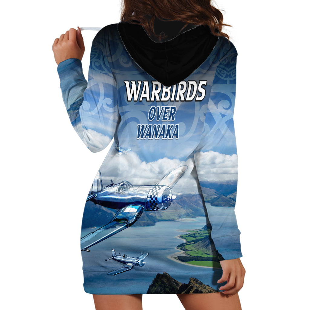 New Zealand Wanaka Air Show Hoodie Dress With Maori Pattern