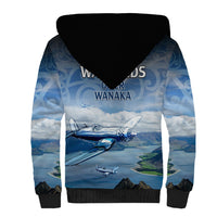 New Zealand Wanaka Air Show Sherpa Hoodie With Maori Pattern LT05 - Polynesian Pride