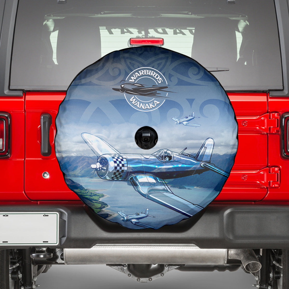 New Zealand Wanaka Air Show Spare Tire Cover With Maori Pattern LT05 - Polynesian Pride