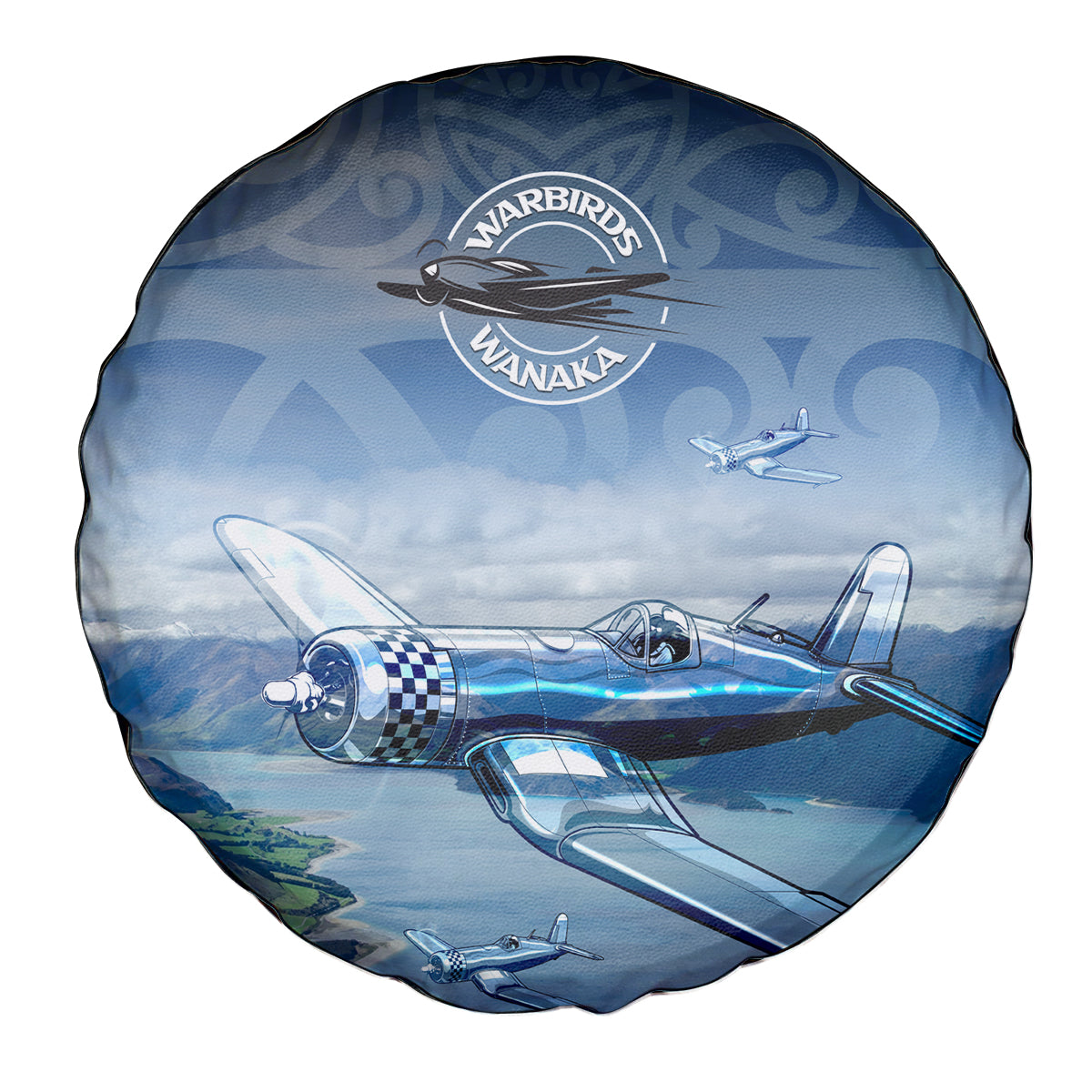 New Zealand Wanaka Air Show Spare Tire Cover With Maori Pattern LT05 - Polynesian Pride