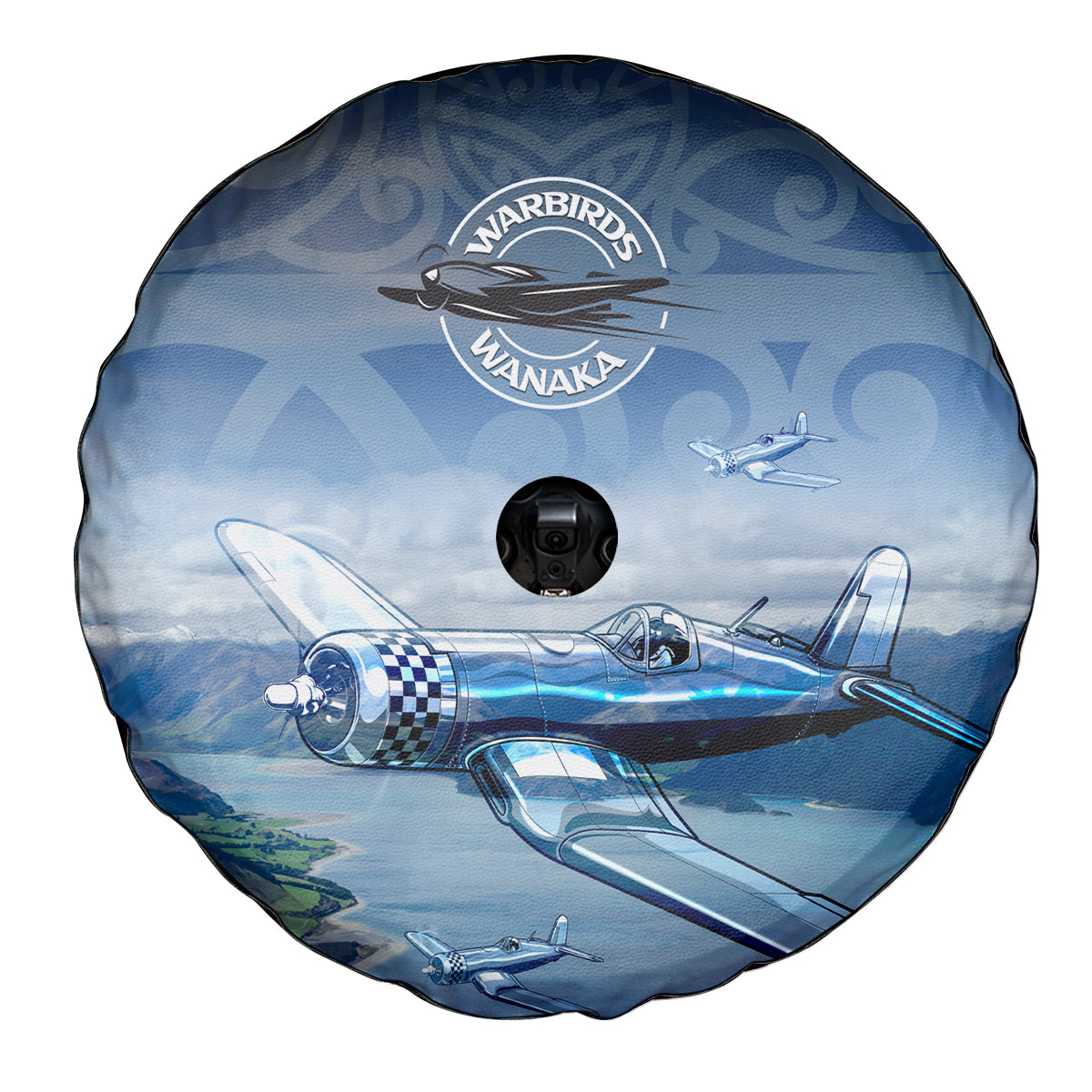 New Zealand Wanaka Air Show Spare Tire Cover With Maori Pattern LT05 - Polynesian Pride