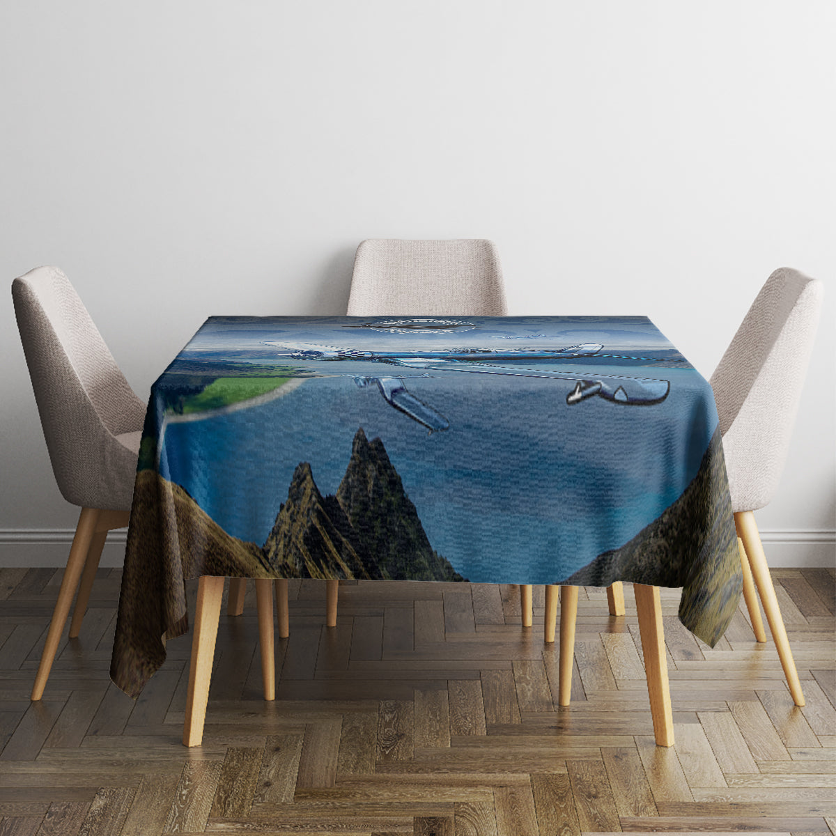 New Zealand Wanaka Air Show Tablecloth With Maori Pattern LT05 - Polynesian Pride