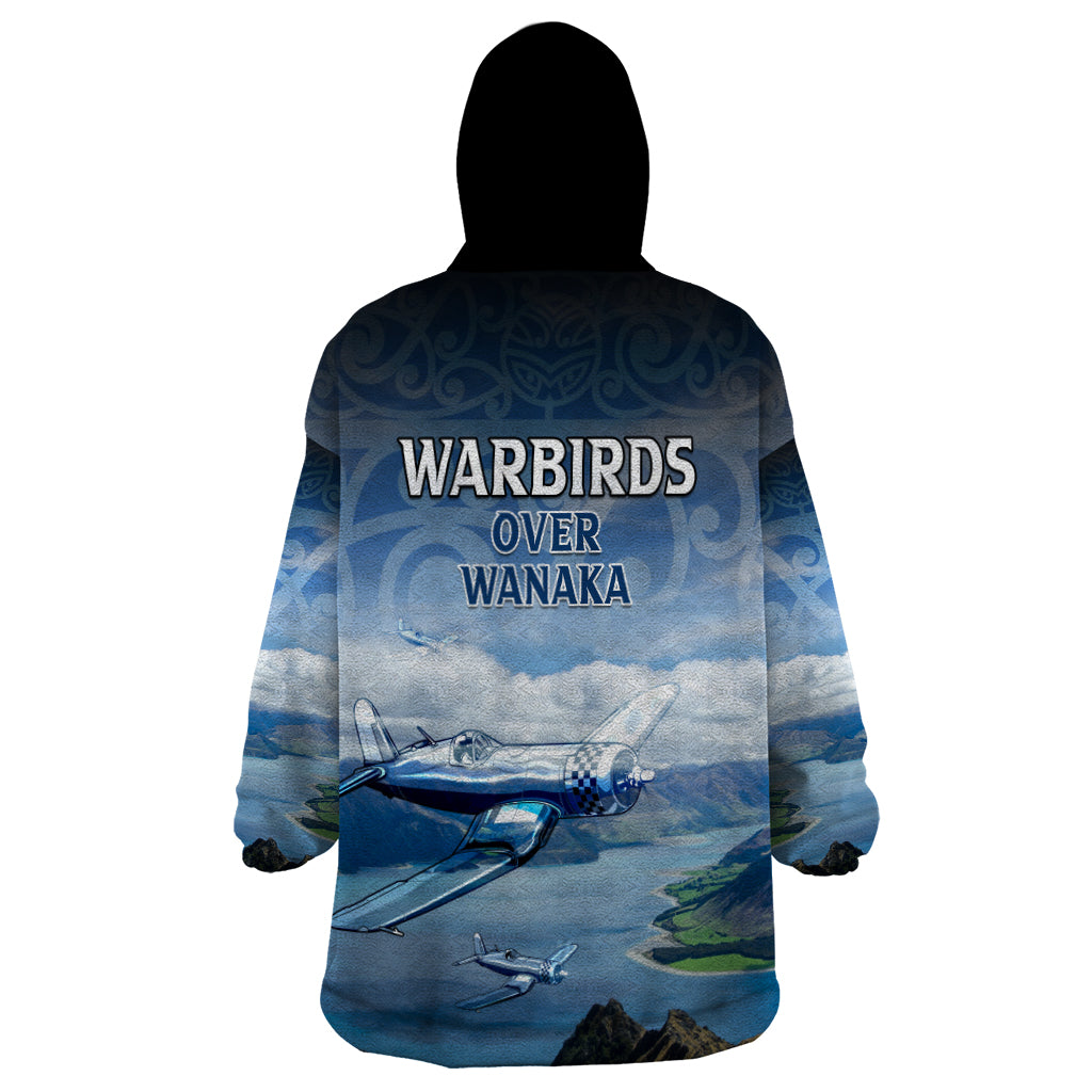 New Zealand Wanaka Air Show Wearable Blanket Hoodie With Maori Pattern LT05 - Polynesian Pride