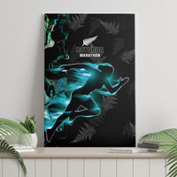 New Zealand Marathon Canvas Wall Art Silver Fern Paua Shell Simple Style LT05 - Polynesian Pride