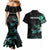 New Zealand Marathon Couples Matching Mermaid Dress and Hawaiian Shirt Silver Fern Paua Shell Simple Style