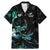 New Zealand Marathon Family Matching Mermaid Dress and Hawaiian Shirt Silver Fern Paua Shell Simple Style