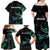 New Zealand Marathon Family Matching Off Shoulder Maxi Dress and Hawaiian Shirt Silver Fern Paua Shell Simple Style