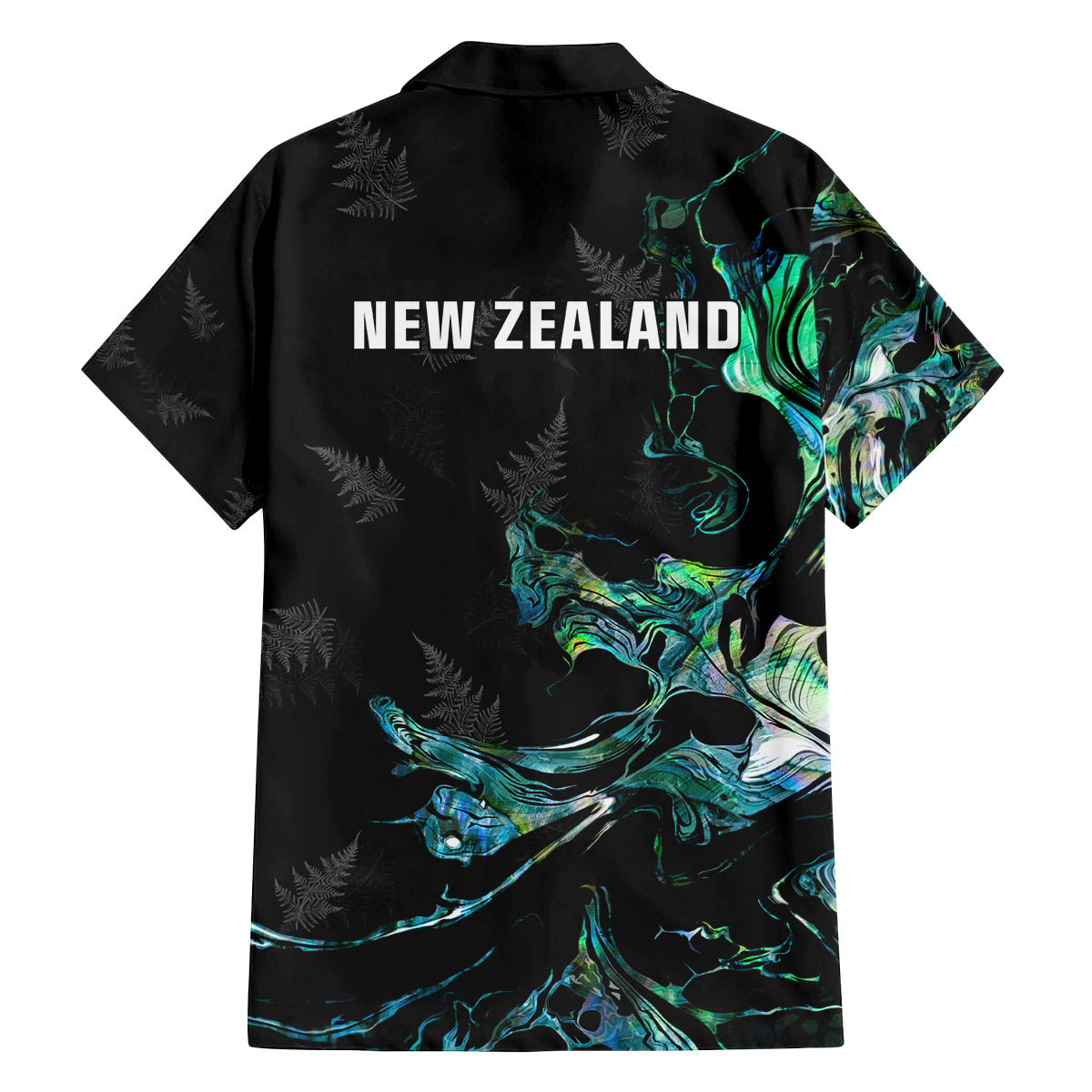 New Zealand Marathon Family Matching Off Shoulder Maxi Dress and Hawaiian Shirt Silver Fern Paua Shell Simple Style
