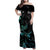 New Zealand Marathon Family Matching Off Shoulder Maxi Dress and Hawaiian Shirt Silver Fern Paua Shell Simple Style