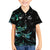 New Zealand Marathon Family Matching Short Sleeve Bodycon Dress and Hawaiian Shirt Silver Fern Paua Shell Simple Style