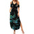 New Zealand Marathon Family Matching Summer Maxi Dress and Hawaiian Shirt Silver Fern Paua Shell Simple Style