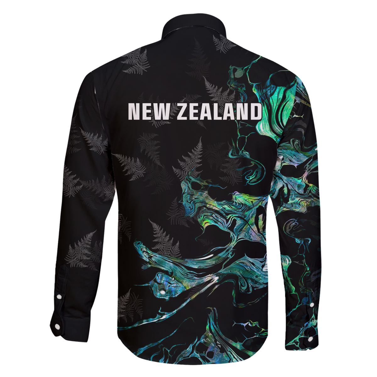 New Zealand Marathon Family Matching Tank Maxi Dress and Hawaiian Shirt Silver Fern Paua Shell Simple Style