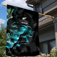 New Zealand Marathon Garden Flag Silver Fern Paua Shell Simple Style LT05 - Polynesian Pride