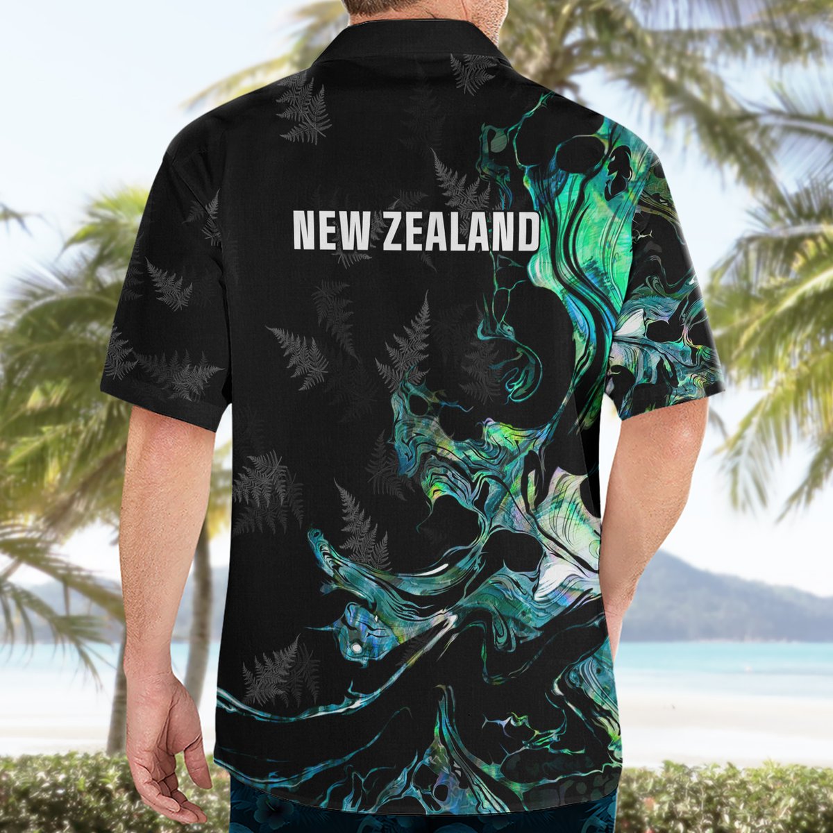 New Zealand Marathon Hawaiian Shirt Silver Fern Paua Shell Simple Style LT05 - Polynesian Pride