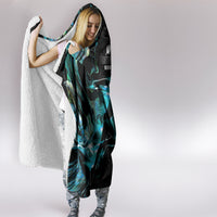 New Zealand Marathon Hooded Blanket Silver Fern Paua Shell Simple Style LT05 - Polynesian Pride