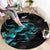 New Zealand Marathon Round Carpet Silver Fern Paua Shell Simple Style