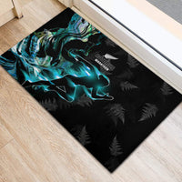 New Zealand Marathon Rubber Doormat Silver Fern Paua Shell Simple Style LT05 - Polynesian Pride