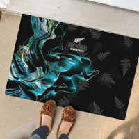 New Zealand Marathon Rubber Doormat Silver Fern Paua Shell Simple Style LT05 - Polynesian Pride
