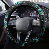 New Zealand Marathon Steering Wheel Cover Silver Fern Paua Shell Simple Style LT05 - Polynesian Pride