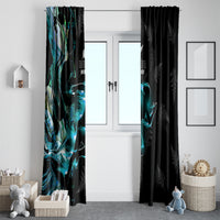 New Zealand Marathon Window Curtain Silver Fern Paua Shell Simple Style LT05 - Polynesian Pride