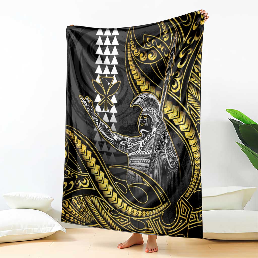 Hawaii King Kamehameha The Great Blanket Gold Tribal Tattoo