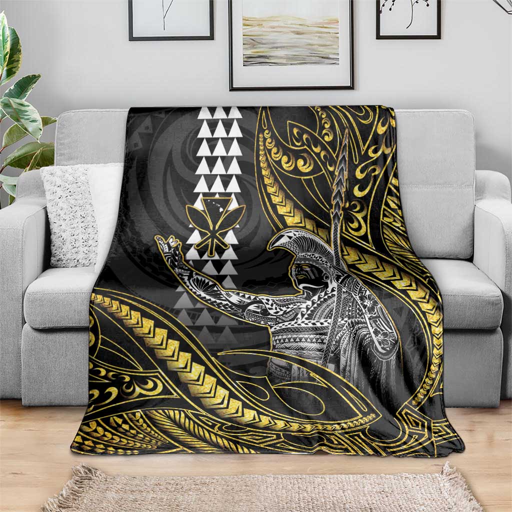 Hawaii King Kamehameha The Great Blanket Gold Tribal Tattoo