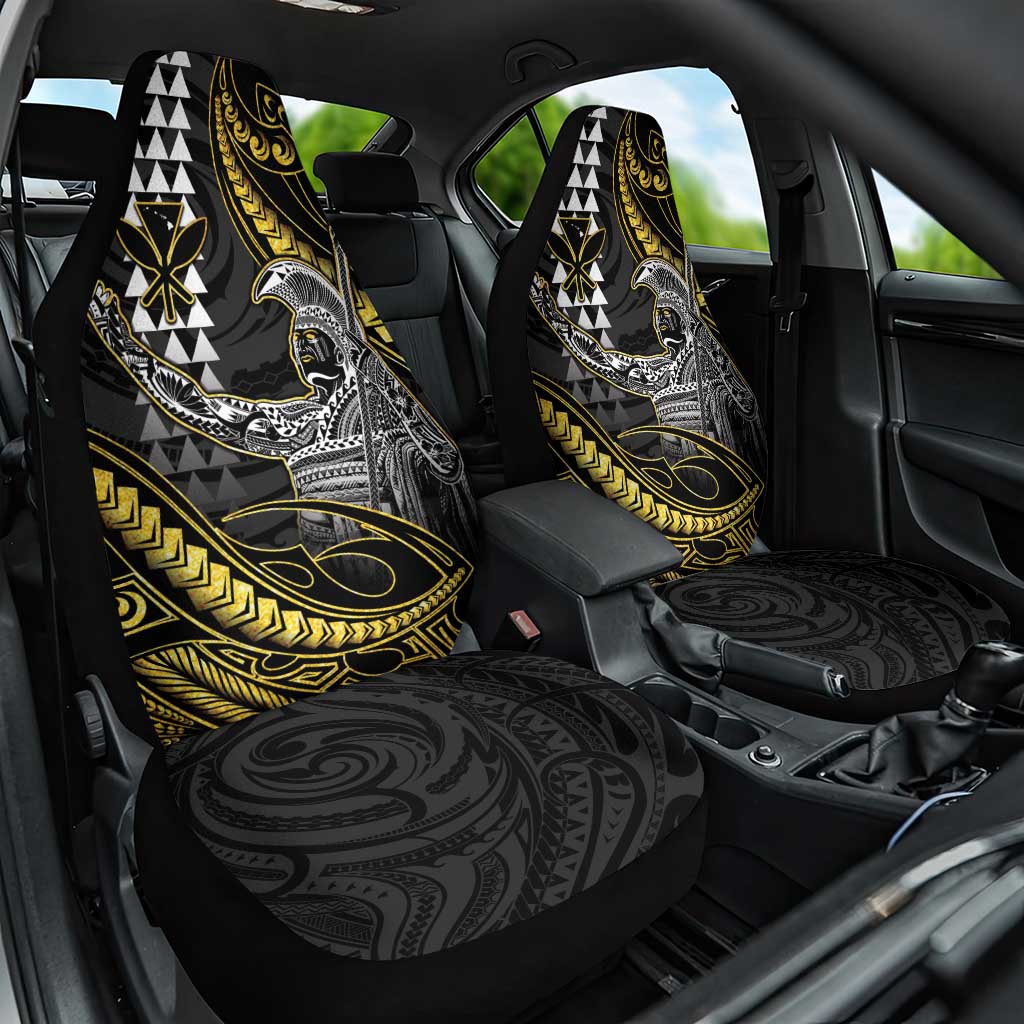 Hawaii King Kamehameha The Great Car Seat Cover Gold Tribal Tattoo