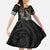 Hawaii King Kamehameha The Great Family Matching Off Shoulder Maxi Dress and Hawaiian Shirt Gold Tribal Tattoo