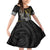 Hawaii King Kamehameha The Great Family Matching Off Shoulder Short Dress and Hawaiian Shirt Gold Tribal Tattoo