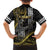 Hawaii King Kamehameha The Great Family Matching Summer Maxi Dress and Hawaiian Shirt Gold Tribal Tattoo