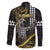 Hawaii King Kamehameha The Great Family Matching Summer Maxi Dress and Hawaiian Shirt Gold Tribal Tattoo