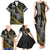 Hawaii King Kamehameha The Great Family Matching Tank Maxi Dress and Hawaiian Shirt Gold Tribal Tattoo