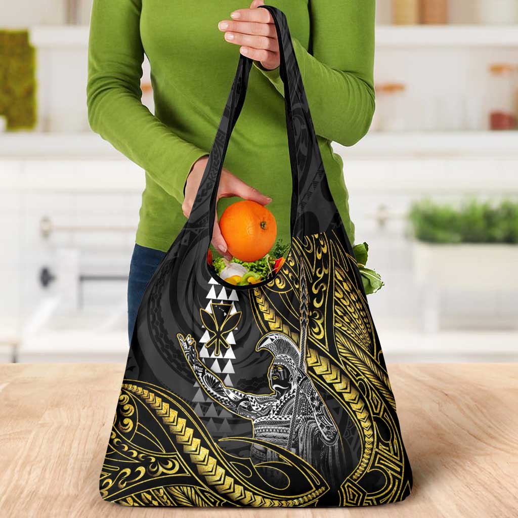 Hawaii King Kamehameha The Great Grocery Bag Gold Tribal Tattoo